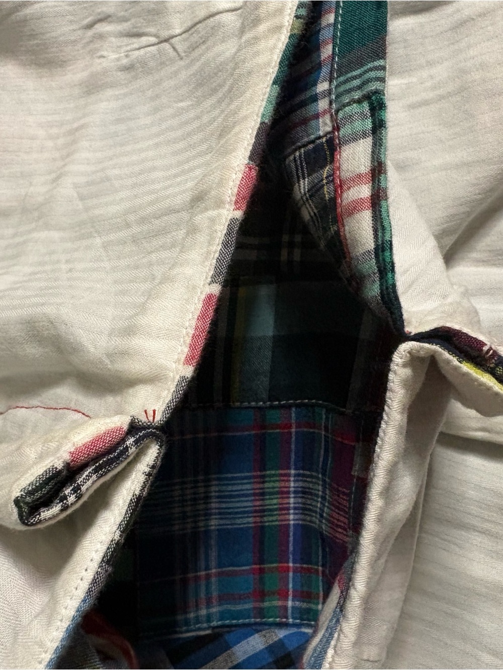 Castaway Nantucket Plaid Madras Patchwork Cotton Skirt Multicolor Sz16 SEE NOTE! - Picture 9 of 12